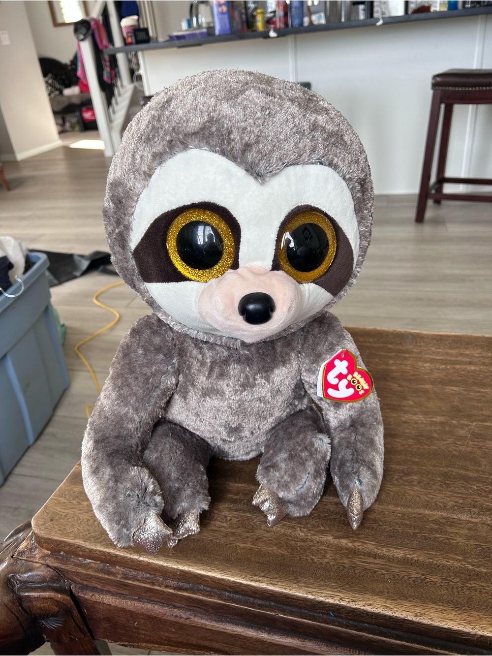NWT TY Beanie Boos Dangler Sloth Large 18” Plush Glitter Eyes Stuffed Animal